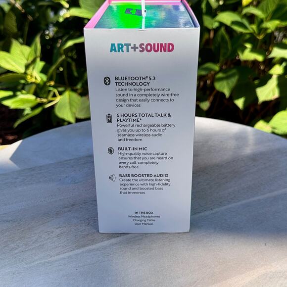 NEW Art+Sound Bling Wireless Headphones 6Hrs playtime. White Pink rhinestones - Picture 13 of 15